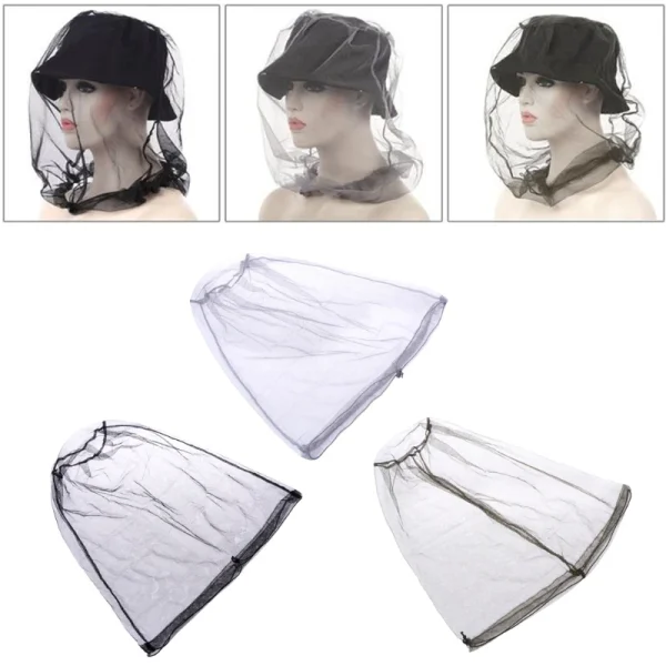 Mosquito Bee Insect Mesh for Head Face Protector Fishing Hunting Net Hat Mask Caps - Image 5