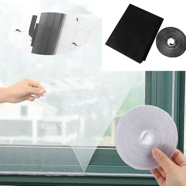 DIY Mosquito Net Self-adhesive Indoor Anti-insect Fly Screen Curtains Window Net Protections Mesh Home Textile Bed Garden - Image 2