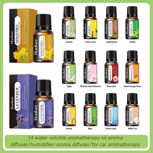 14 Flavors 10ml Essential Oils for Aroma Diffuser Air Humidifier Home Water-soluble Orange Vanilla Rose Lavender Fragrance Oil - Image 3