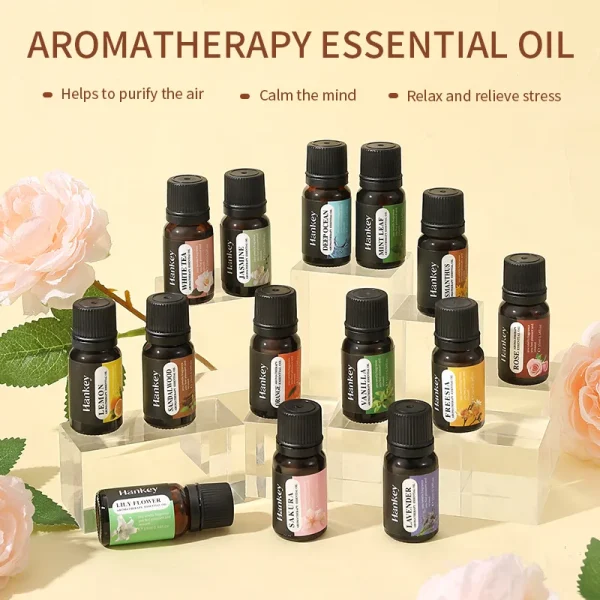 14 Flavors 10ml Essential Oils for Aroma Diffuser Air Humidifier Home Water-soluble Orange Vanilla Rose Lavender Fragrance Oil - Image 4